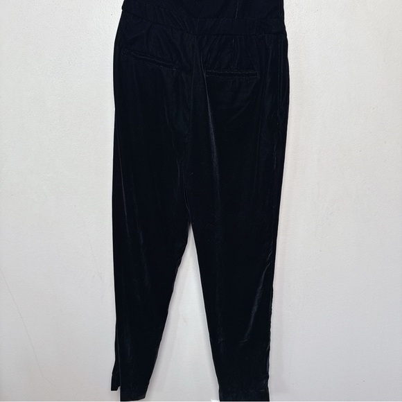 Banana Republic Womens 4 Velvet Bow One Shoulder Maxi Jumpsuit In Black - Picture 13 of 14